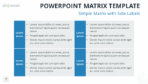 Free Simple Matrix for PowerPoint with Labels