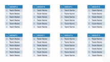 Tournament Group Template for PowerPoint with 6 Teams (Standings)