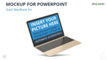 Mockup templates for PowerPoint - Gold MacBook Air