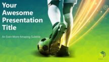 Free Soccer PowerPoint Template (Green) - Cover Slide 2