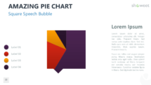 Amazing Pie Chart for PowerPoint - Square Speech Bubble