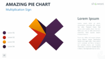 Amazing Pie Chart for PowerPoint - Multiplication Sign