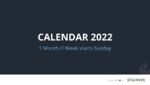 Calendar 2022 for PowerPoint - Monthly