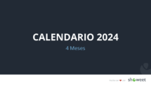 Diapositiva de introducción para los diseños de calendario de cuatro meses 2024