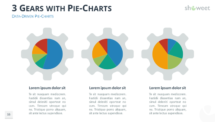 3 Gears Diagram with pie-charts