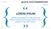 Quote Template for PowerPoint - Braces