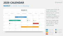 March 2020 PowerPoint Template - Week Starts Sunday
