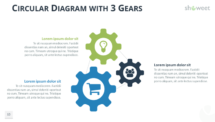 Circular Diagram with 3 Gears for PowerPoint
