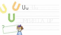 Learn ABC and Trace the Letter U - PowerPoint Worksheet