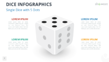 Dice Infographics for PowerPoint - Single Dice with 5 Dots