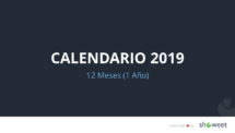 Calendario 2019 PowerPoint - 12 Meses (Sección)