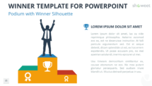 Winner Template for PowerPoint with Podium and Winning Silhouette