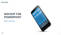 Mockup templates for PowerPoint - Black iPhone