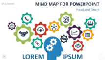 Free Mind Map for PowerPoint - Head and Gears