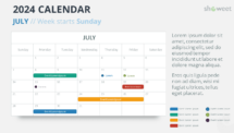 2024 July Calendar Layout, Sunday Start