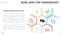 Free Mind Map for PowerPoint - Hexagon Outlines