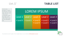 Table List - SmartArt Graphic for PowerPoint