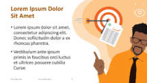 Cartoon Business PowerPoint Template - Theme 04 Content and Title - Target