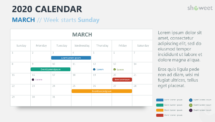 March 2020 PowerPoint Template - Week Starts Sunday
