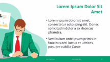 Cartoon Business PowerPoint and Google Slides Template - Theme 17 Content and Title
