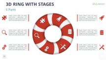 Lifebuoy PowerPoint Diagram with 6 Stages