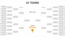 Tournament Bracket Template for PowerPoint with 2 Sides - 32 Teams