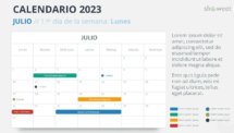 Calendario para PowerPoint - Julio 2023