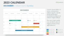 2023 Calendar for PowerPoint and Google Slides - December 2023