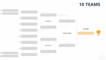 Tournament Bracket Template for PowerPoint - 10 Teams
