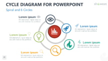 Cycle Diagram for PowerPoint - Spiral with 6 Circles