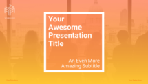 Transitions - PowerPoint Template (Orange) - Cover (Option 2)