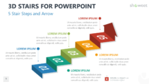 Five Stair Steps and Arrow for PowerPoint
