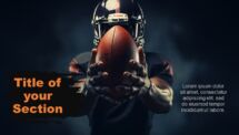 Cinematic Football PowerPoint Template Cover Slide