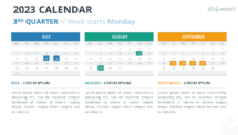 2023 Calendar for PowerPoint and Google Slides - 3 Months, 3rd Quarter - Slide 36