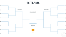 Tournament Bracket Template for PowerPoint with 2 Sides - 16 Teams