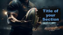 Cinematic Rugby PowerPoint Template Cover Slide
