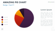 Amazing Pie Chart for PowerPoint - Badge / Seal 1