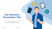 Cartoon Business PowerPoint Template - Theme 02 - Success