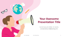 Cartoon Business PowerPoint Template - Theme 05 - Communication