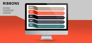 Diagramme Bannières PowerPoint pour Sommaire