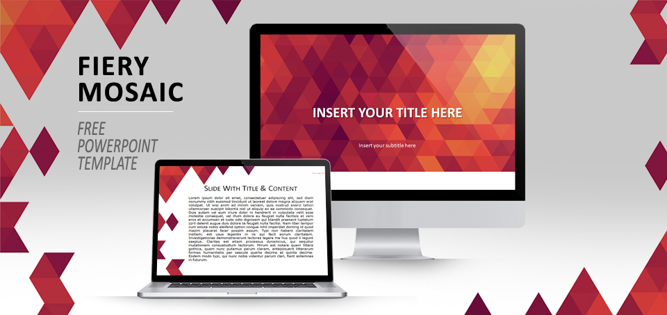 Fiery Mosaic PowerPoint template