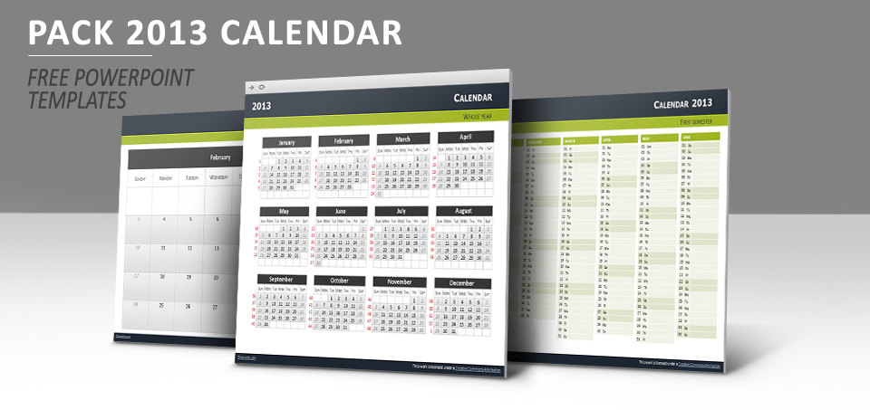 2013 PowerPoint calendar