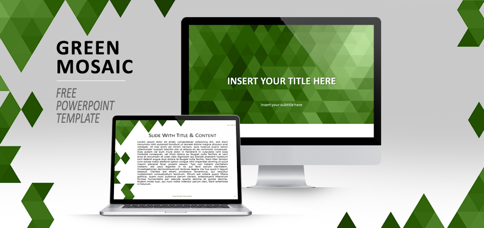 Gree Mosaic PowerPoint template