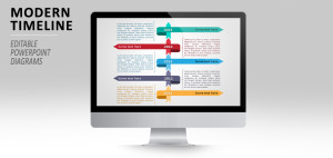 Plantilla de Línea de Tiempo Moderna PowerPoint