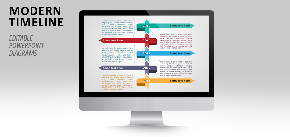 Modern timeline PowerPoint template