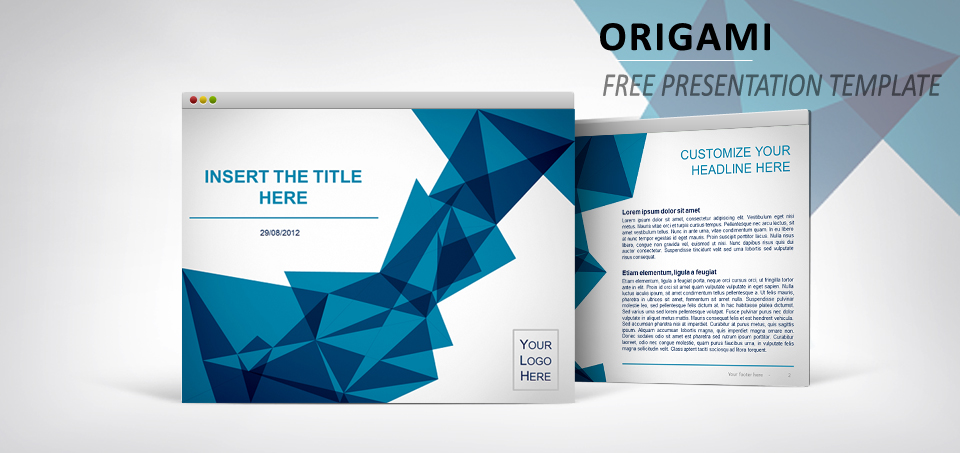 Origami PowerPoint template