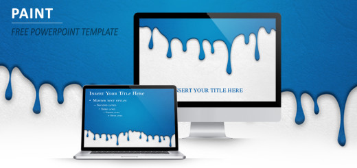 Paint Effect Powerpoint Paint Color Dripping Template for PowerPoint - Showeet
