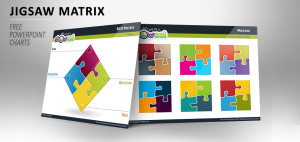 Matrix with Jigsaw Puzzle Pieces for PowerPoint