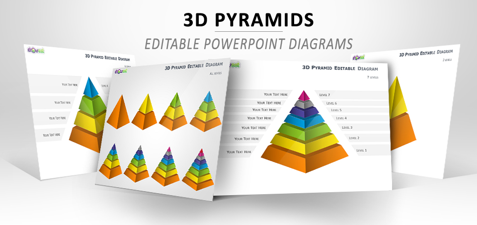 3D Pyramid PowerPoint diagram