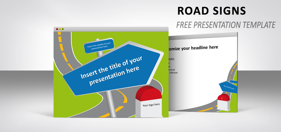 Road Signs PowerPoint template